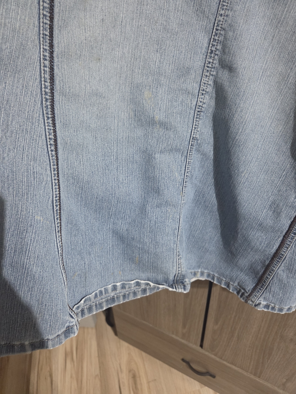 Cato Light Blue Denim Flared Maxi Skirt - Picture 8 of 12
